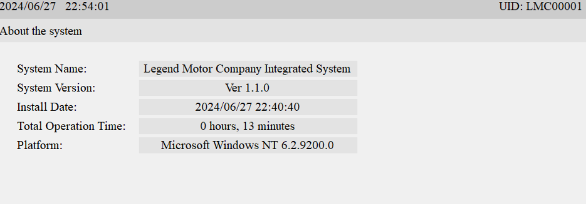 System Status