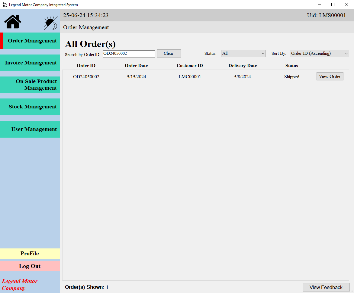 Staff Search Order