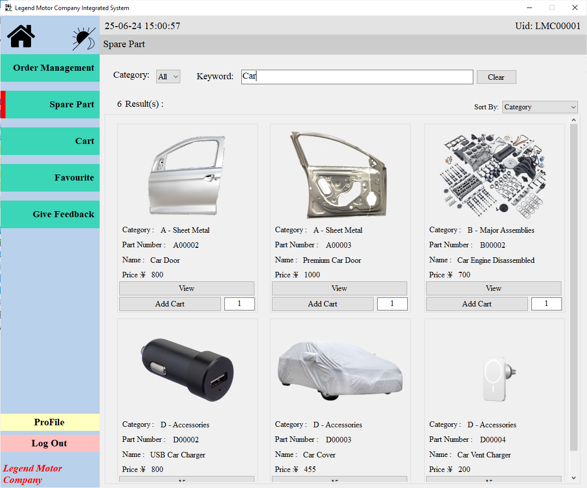 Browse Spare Parts